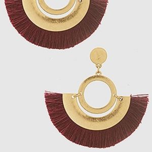 COPY - Postback gold tone fan earrings